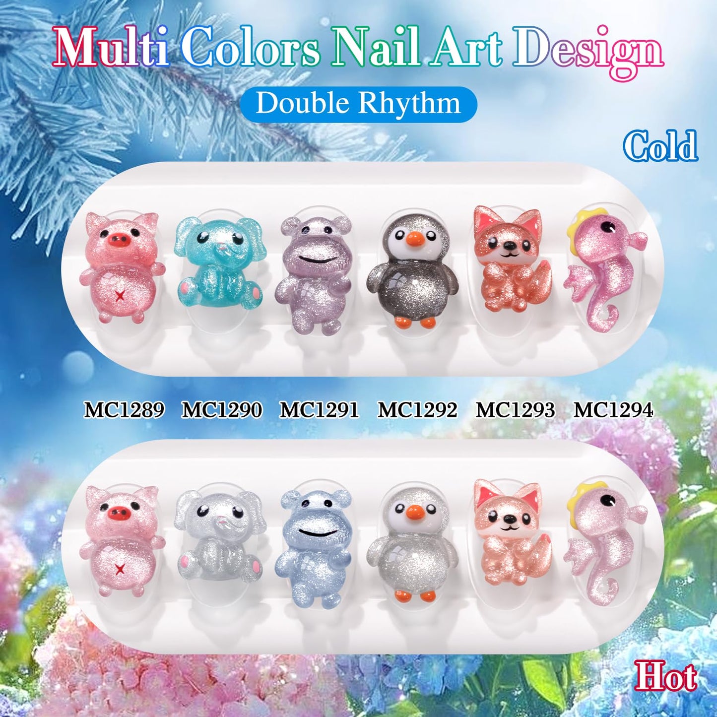 Double Rhythm Cat Eye Gel Nail Polish Set of 6 Same Color Same Bottle 0.5 Oz Shimmer Glitter with Magnet Holographic Reflective Magnetic UV Nail Polish Kit at Home (Color Changing-T6-49)