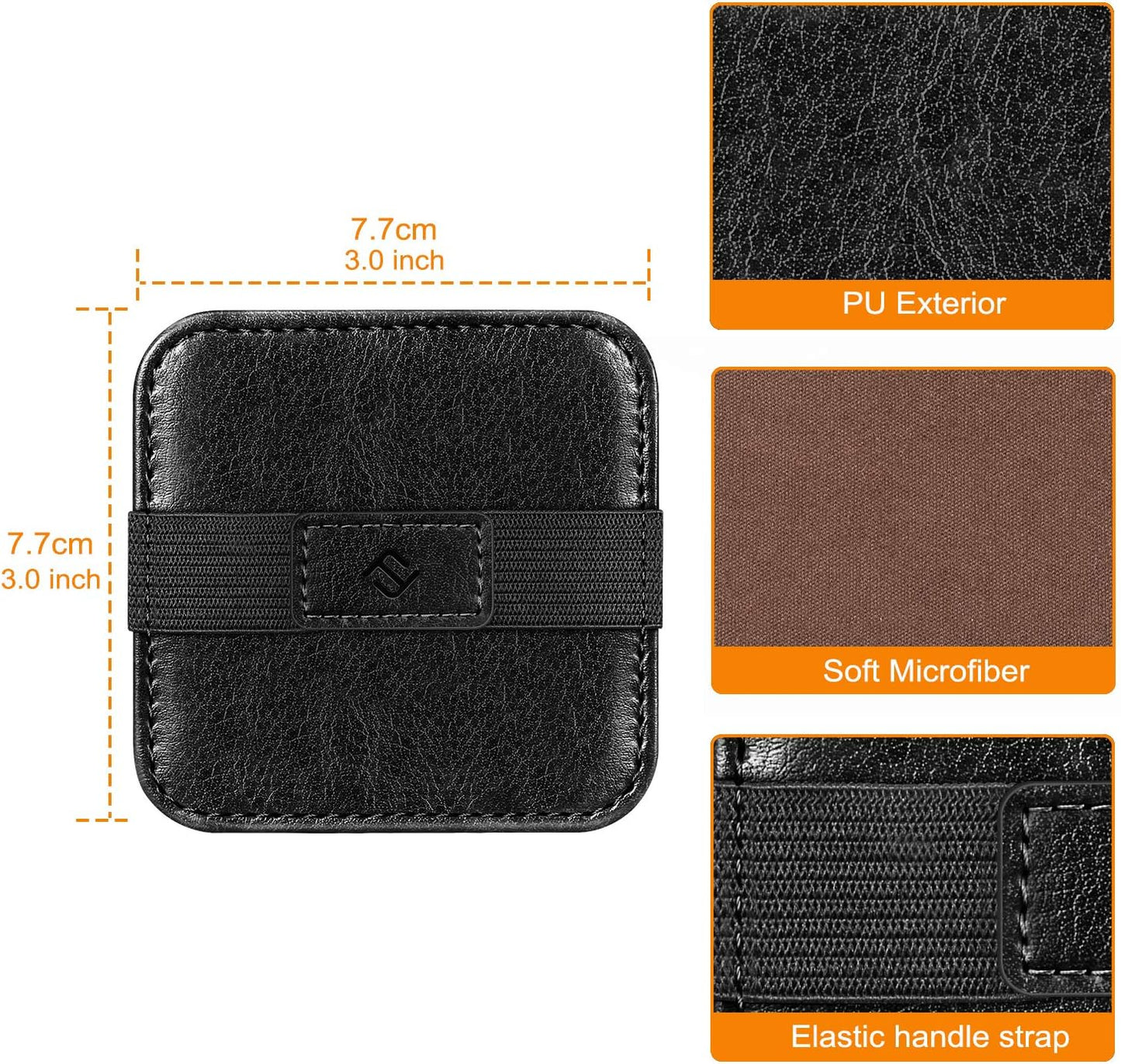 Fintie Screen Cleaning Pad, [4 Pack] Soft Cloth Wipes Screen Cleaner with Elastic Strap for iPad, iPhone, MacBook, Tablets, Laptop (Blossom)