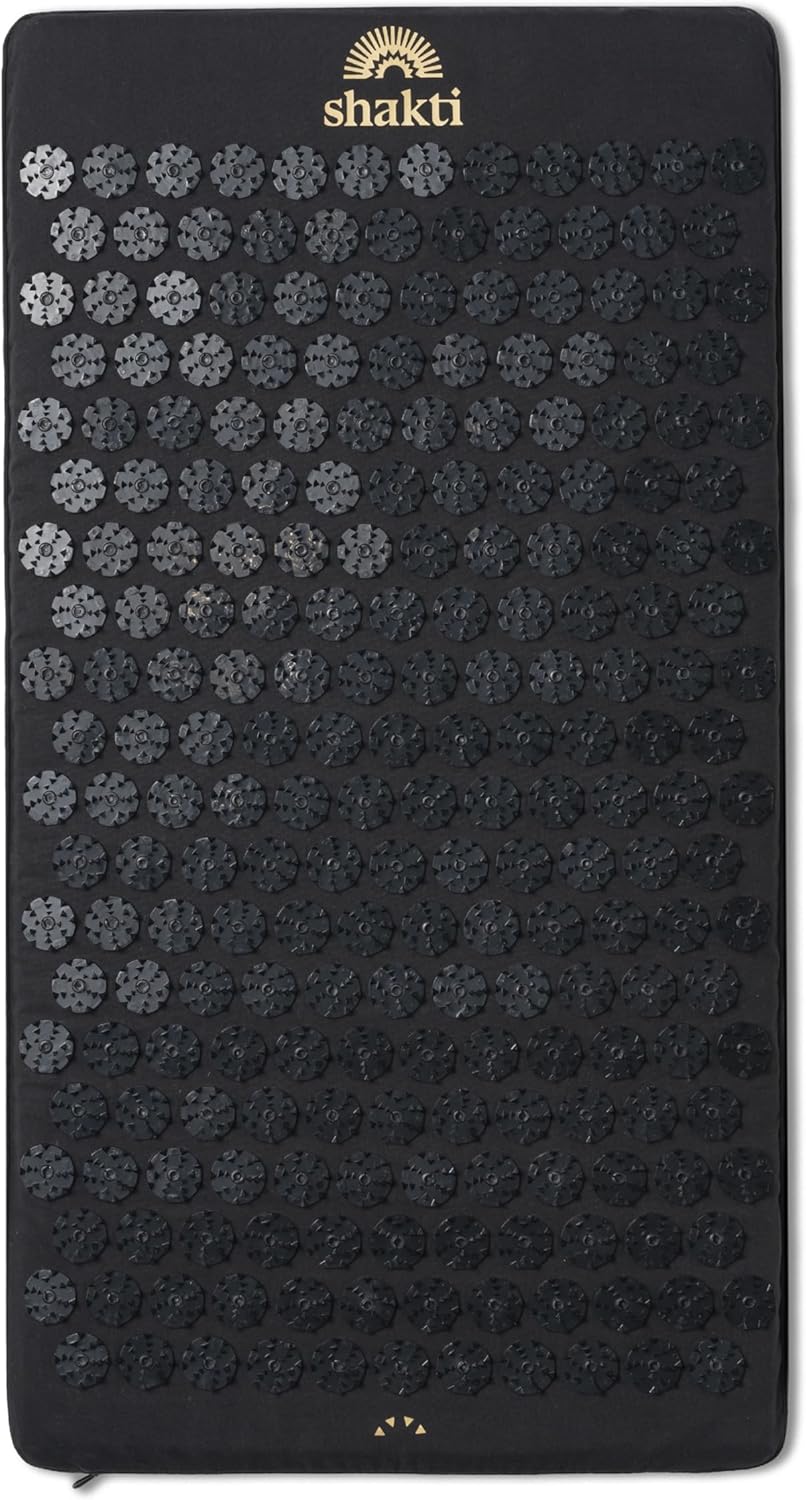 ShaktiMat Premium Acupressure Mat, Level 2 Intensity in Shakti Black, Massage Muscles, Aid Sleep & Unlock Inner Tension | Similar to Acupuncture, No Needles Required