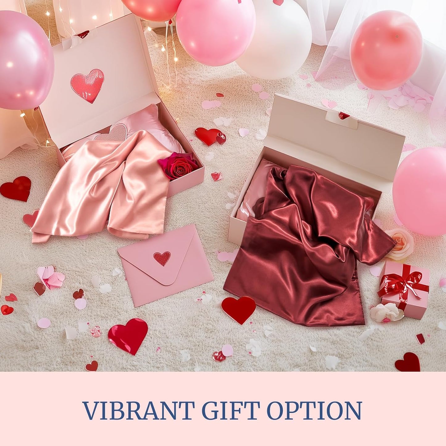 BEDELITE Satin Pillowcase for Hair and Skin, Super Soft and Cooling Similar to Silk Pillow Cases 2 Pack with Envelope Closure, Gift for Women Men(20"x36" King Size, Coral)