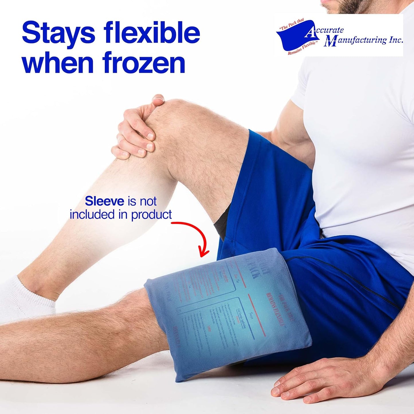 Flexible Reusable Gel Packs for Neck, Wrist, Arm, Back and Shoulder Pain Relief - Versatile Hot or Cold Gel Packs for Injuries, Sore Muscles or Toothache Pain Relief, Blue, 10" x 15", 2 Pack