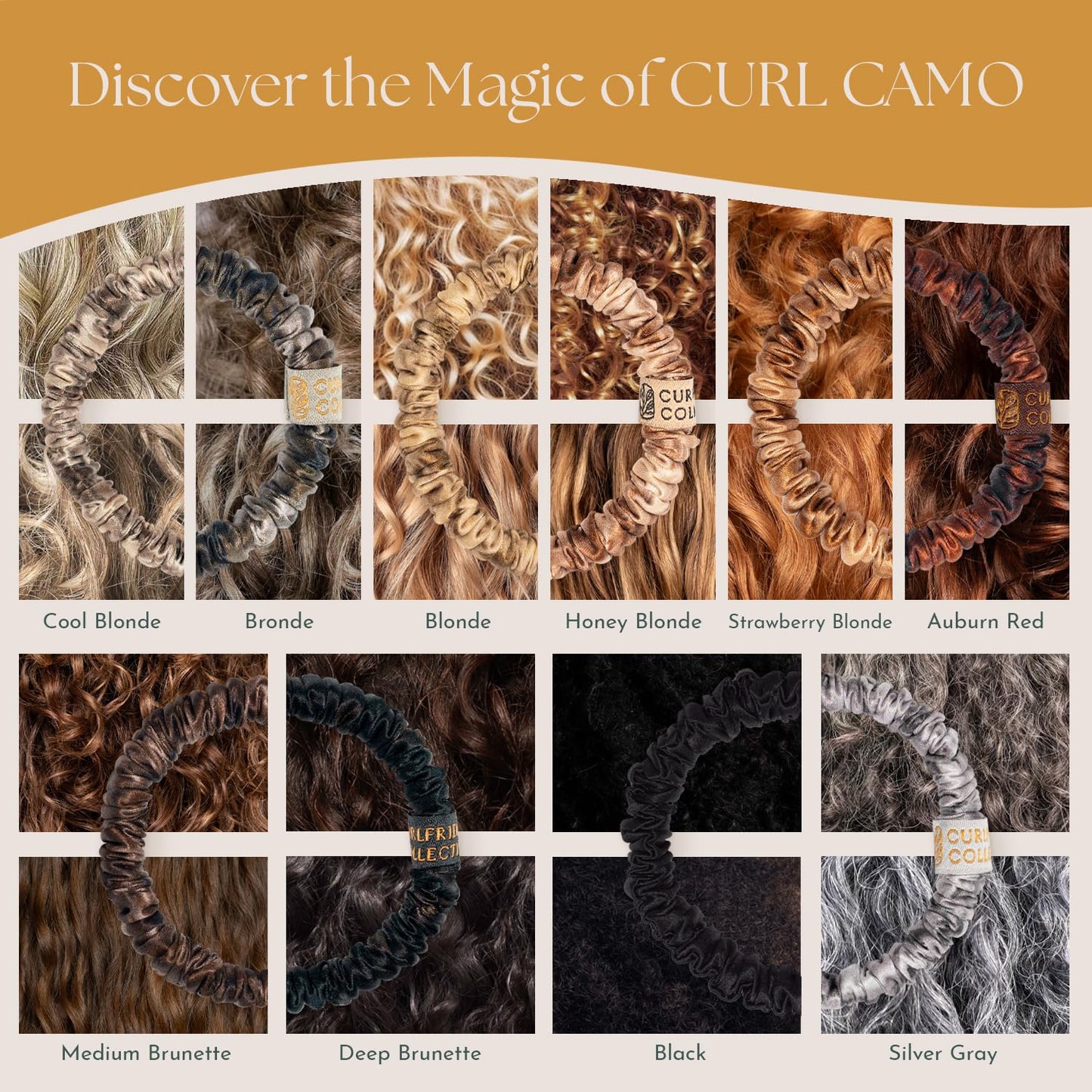 Authentic Mulberry Silk Skinny Hair Match Scrunchies for Women, Anti Breakage Hair Ties for Curly Thick & Thin Hair, 100% Silk for Buns & Ponytail, Strawberry/Auburn (4 Pack)