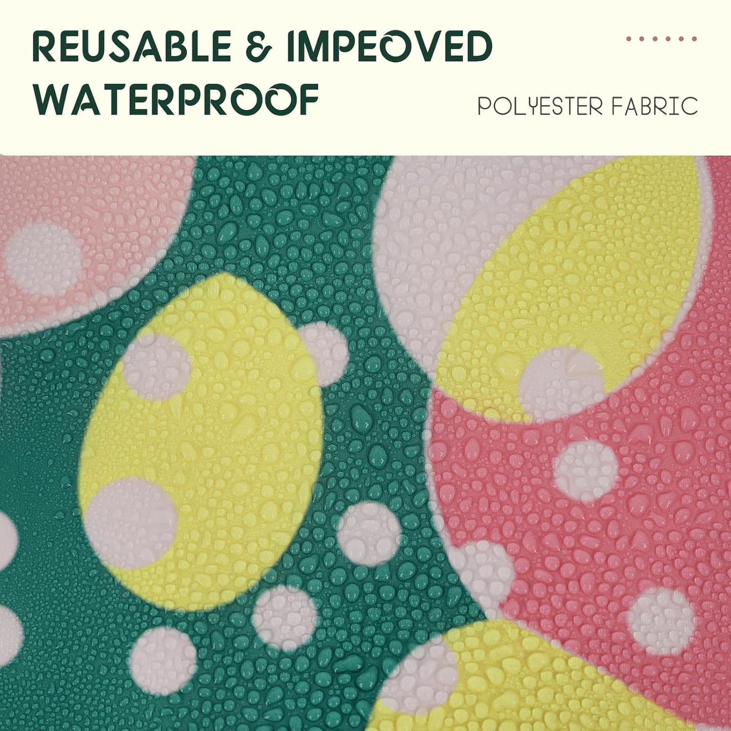 Years calm Luxury Shower Caps for Women Reusable Waterproof – Polka Dot Double Layer Bath Cap with Adjustable Elastic for Braids & Long Hair, Comfortable & Stylish, Versatile Use (Green)