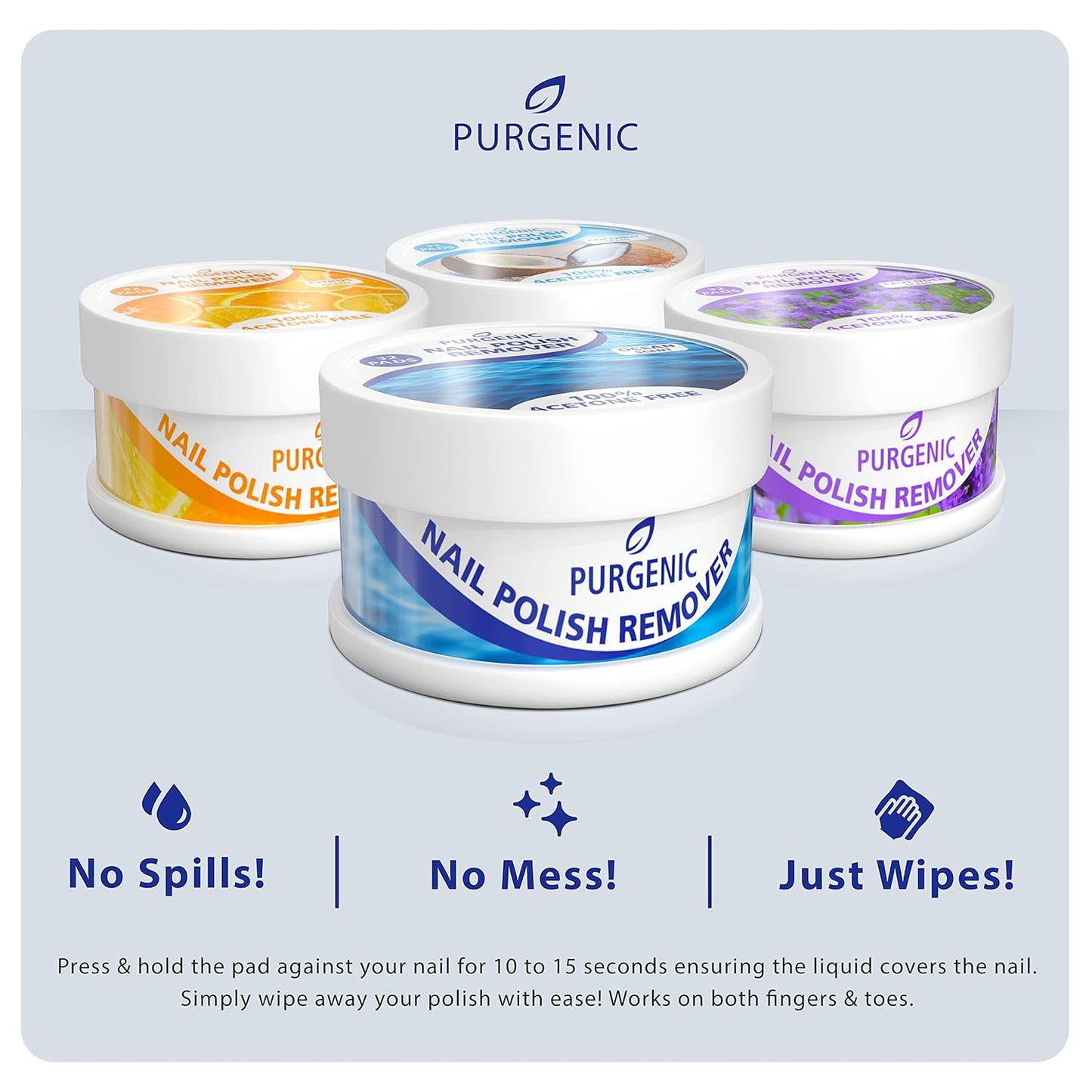 Nail Polish Remover Pads - (256 Count) - On the Go & Travel - Lint Free Nail Polish Wipes - Pre-soaked Pads Made All Natural Ingredients - Cuticle Wipes - No Harsh Odor or Chemicals