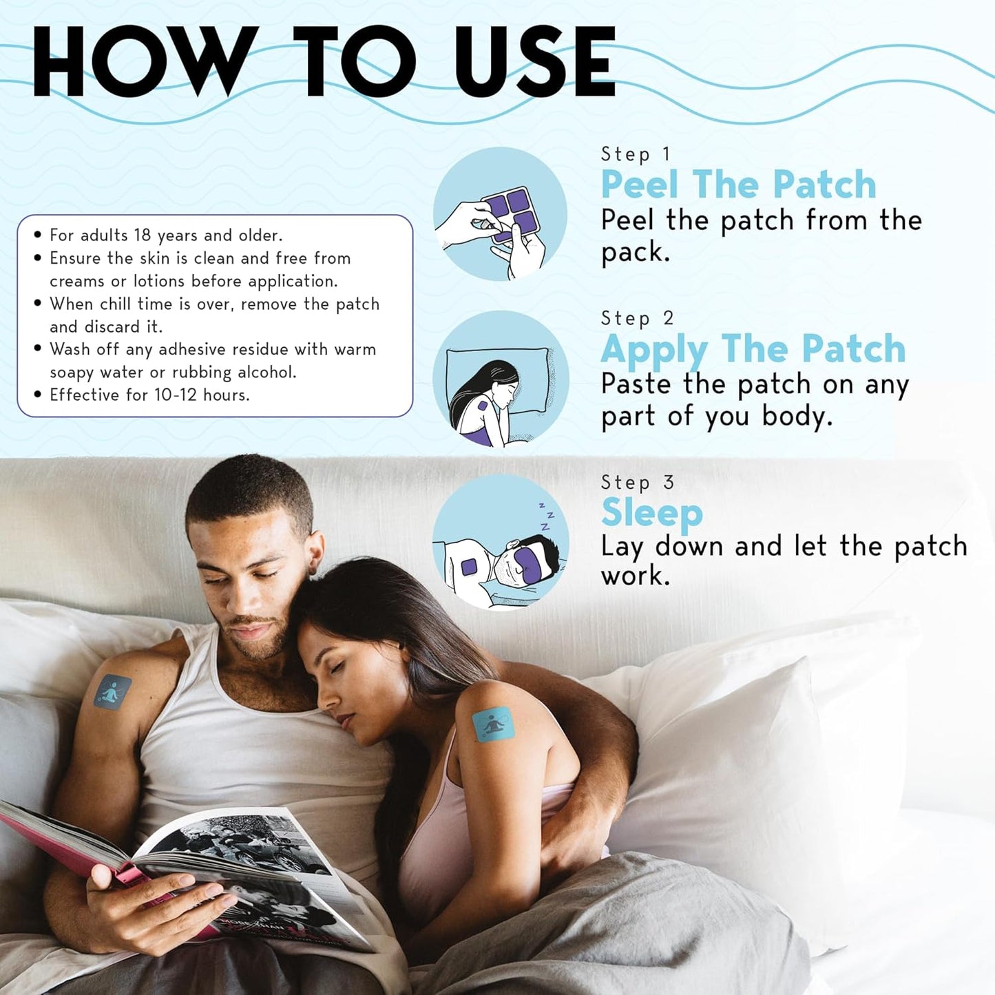 Klova Extra Strength Sleep Patches for Adults | Natural Sleep Aid with 6mg Melatonin, Valerian & L-Theanine | Non-Habit-Forming Deep Sleep Support for Men & Women | 28 Patches