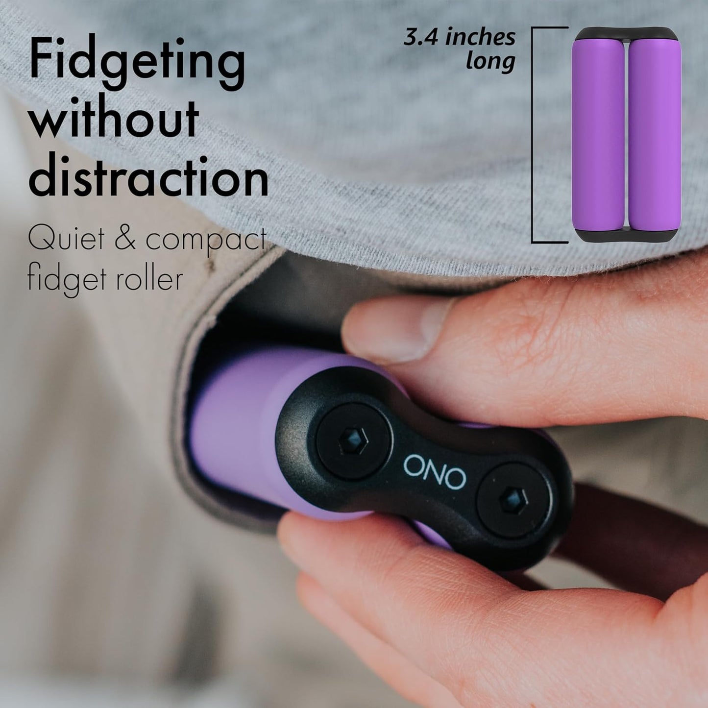 ONO Roller - Handheld Fidget Toy for Adults | Help Relieve Stress, Anxiety, Tension | Promotes Focus, Clarity | Compact, Portable Design
