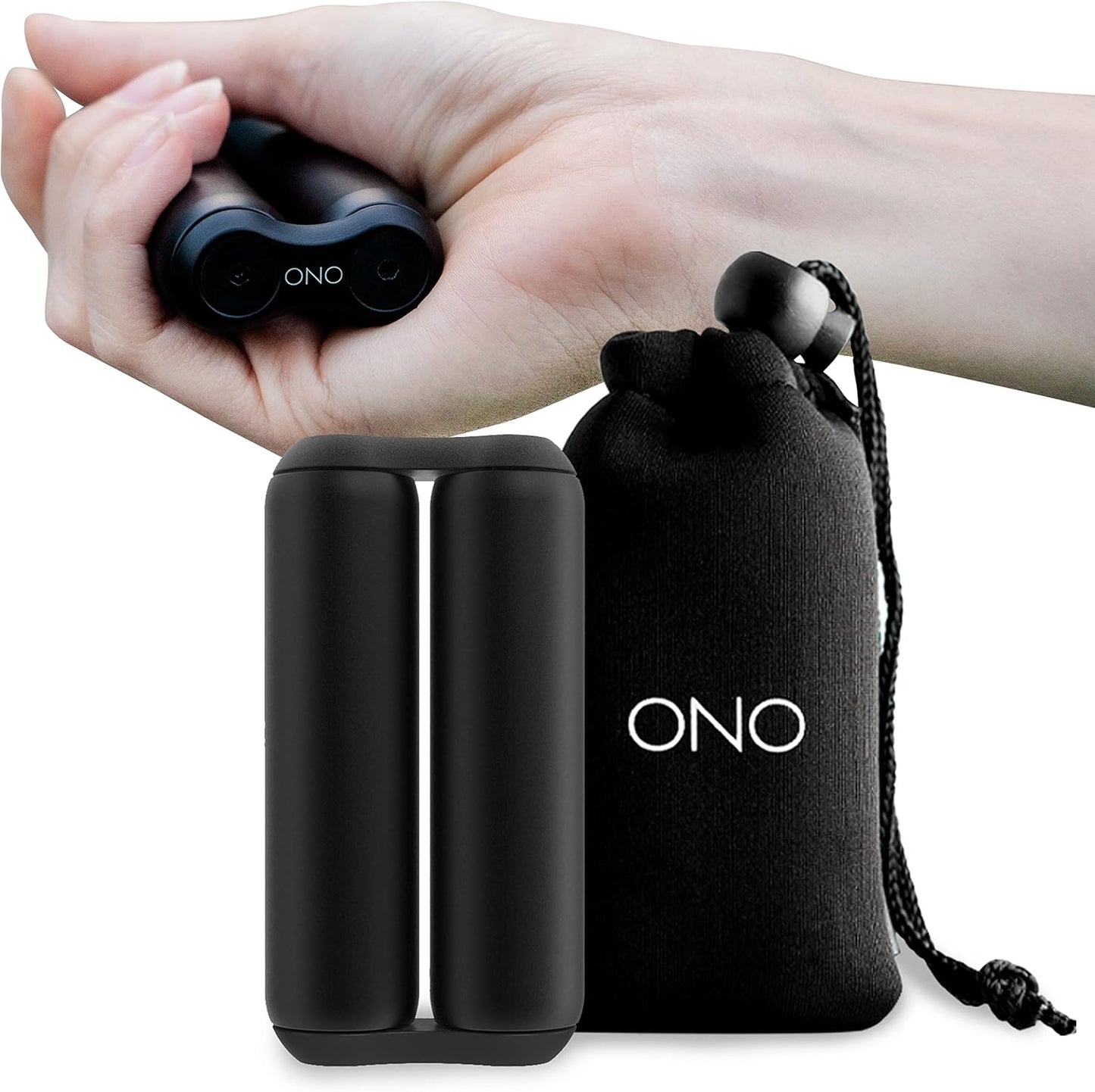 ONO Roller - Handheld Fidget Toy for Adults | Help Relieve Stress, Anxiety, Tension | Promotes Focus, Clarity | Compact, Portable Design (Full Size/Aluminum, Black)