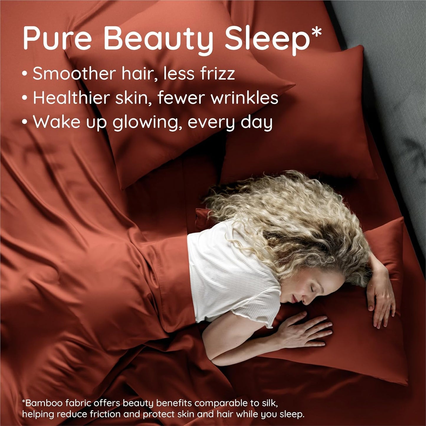 Bambaw 100% Viscose Derived from Bamboo Pillowcases Standard Size – Set of 2 Cooling Pillow Cases Standard Size, Breathable & Soft Pillow Case with Envelope Closure, Anti Acne Pillowcase (Terracotta)