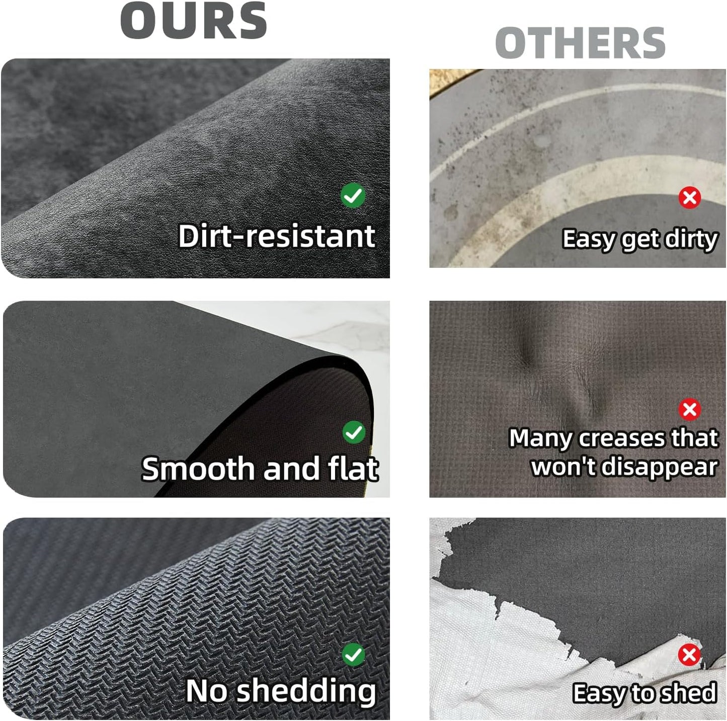 Bath Mat, Bathroom Rugs Non Slip Washable Thin Absorbent Quick Dry Bath Mat Fits Under Door Bathroom Floor Mat Perfect for Bath, Shower, or Sink 24"x36" Dark Grey