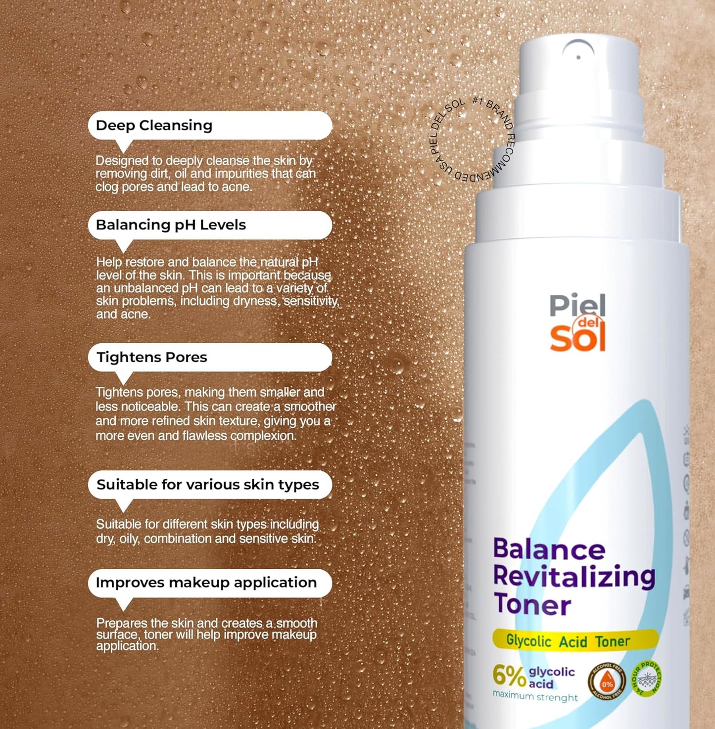 Alcohol-Free Facial Toner for Exfoliation, Intensive Hydration with Natural Antioxidants for Skin Regeneration, Ideal for All Skin Types, and Soothing & Revitalizing Face Toner 100ml.