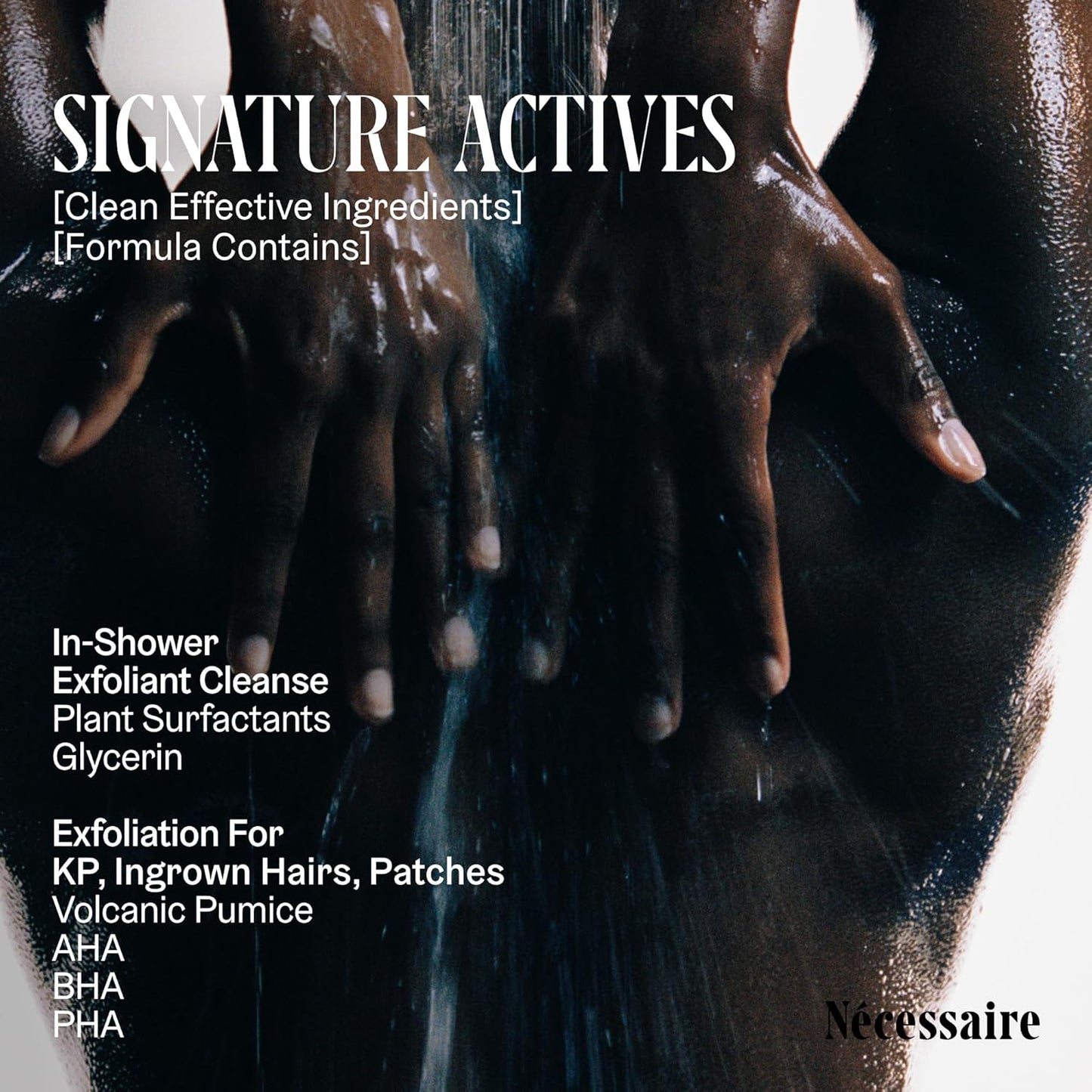 Nécessaire The Body Exfoliator. AHA/BHA/PHA. Resurface Skin. Smooth KP and Rough Patches. Hypoallergenic. Dermatologist-Tested. 180 ml / 6.1 fl oz