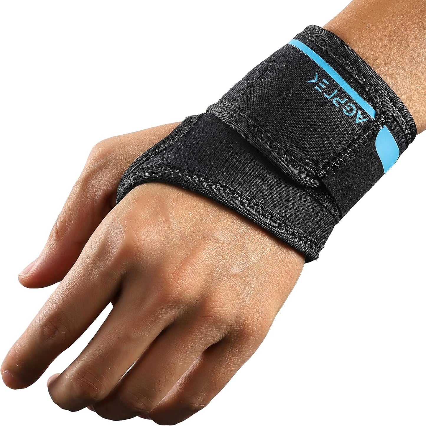AGPTEK Wrist Hand Brace for Mild Carpal Tunnel Syndrome Arthritis Tendonitis Pain Relief, Adjustable Right Wrist Support for Weightlifting, Gym, Wrok, Sports, Daily Use- Left Hand