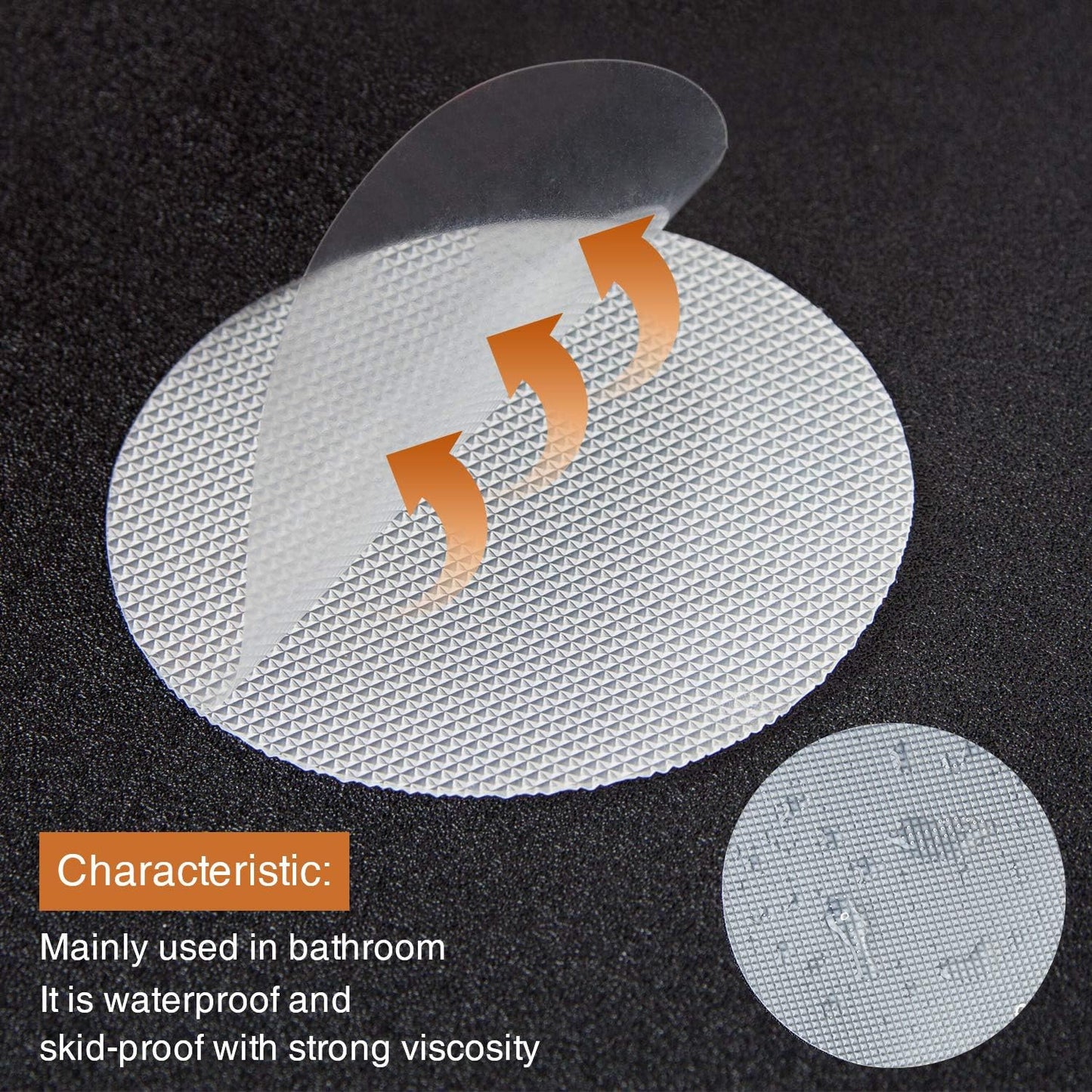 Original Non-Slip Bathtub Stickers, Safety Bathroom Tubs Showers Treads Adhesive Decals with Premium Scraper