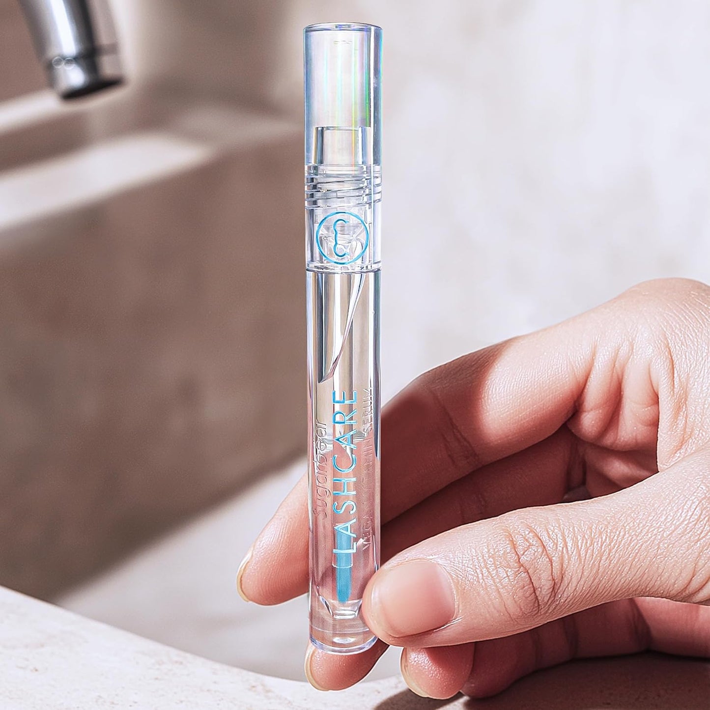 SugarbearPRO LashCare Vitamin Serum with Peptides MSM and Biotin | Vegan Formula | 3 Month Supply for Fuller Healthier Looking Lashes