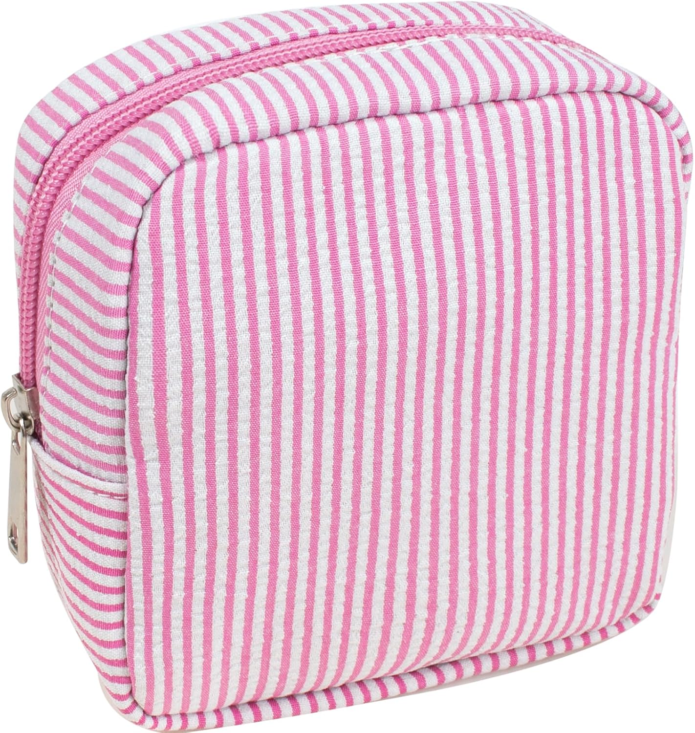 Mini Makeup Bag, Small Makeup Pouches for Purse Cute Cosmetics Bag Pouch with Slip-in Pockets Small Travel Toiletry Bag Makeup Storage Bag Lipstick Organizer Purse Essentials (Mini Pink)