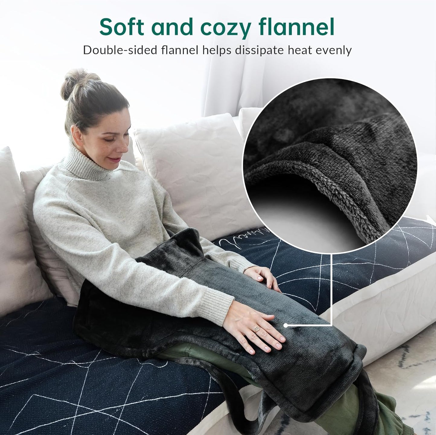 Heating Pad for Neck and Shoulders and Back, Heated Pad for Back Pain Relief, Extra Large Heat Pad, Machine Washable Father Husband,Gifts for Dad Men Mom Women