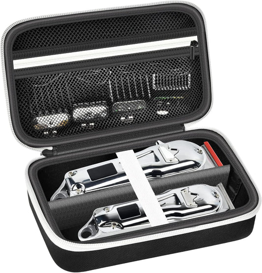 Case Compatible with KIKIDO for Novah for GLAKER for Ufree for FADEKING for GSKY for Romanda Professional Hair Clippers, Beard Trimmer Grooming Storage Holder for Hair Trimmers Set (Box Only)