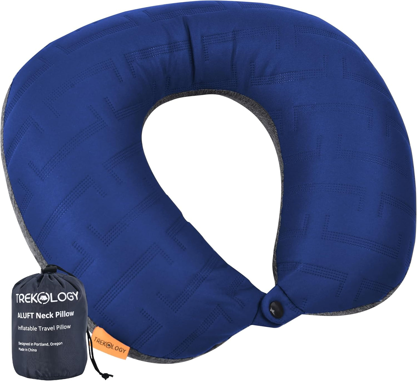 TREKOLOGY Travel Neck Pillow for Plane - Premium Airplane Neck Pillow for Sleeping - Ultimate Neck Support for Long Flights - Best Rated Travel Pillow, Comfortable Neck Rest for Airplane & Travel