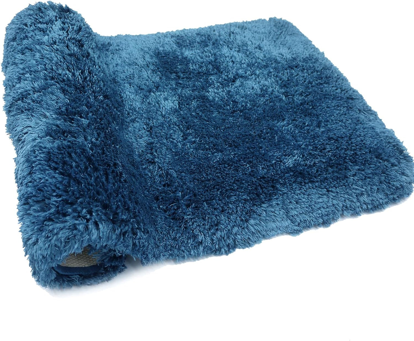 FIFU Bathroom Rugs 24" W x 36" L, Bath Mat for Bathroom, Bedroom, Laundry Room & Kitchen, Non-Slip Rubber Latex Backing, Extra Soft and Absorbent Microfiber Carpet, Machine Washable Rug, Peacock Blue