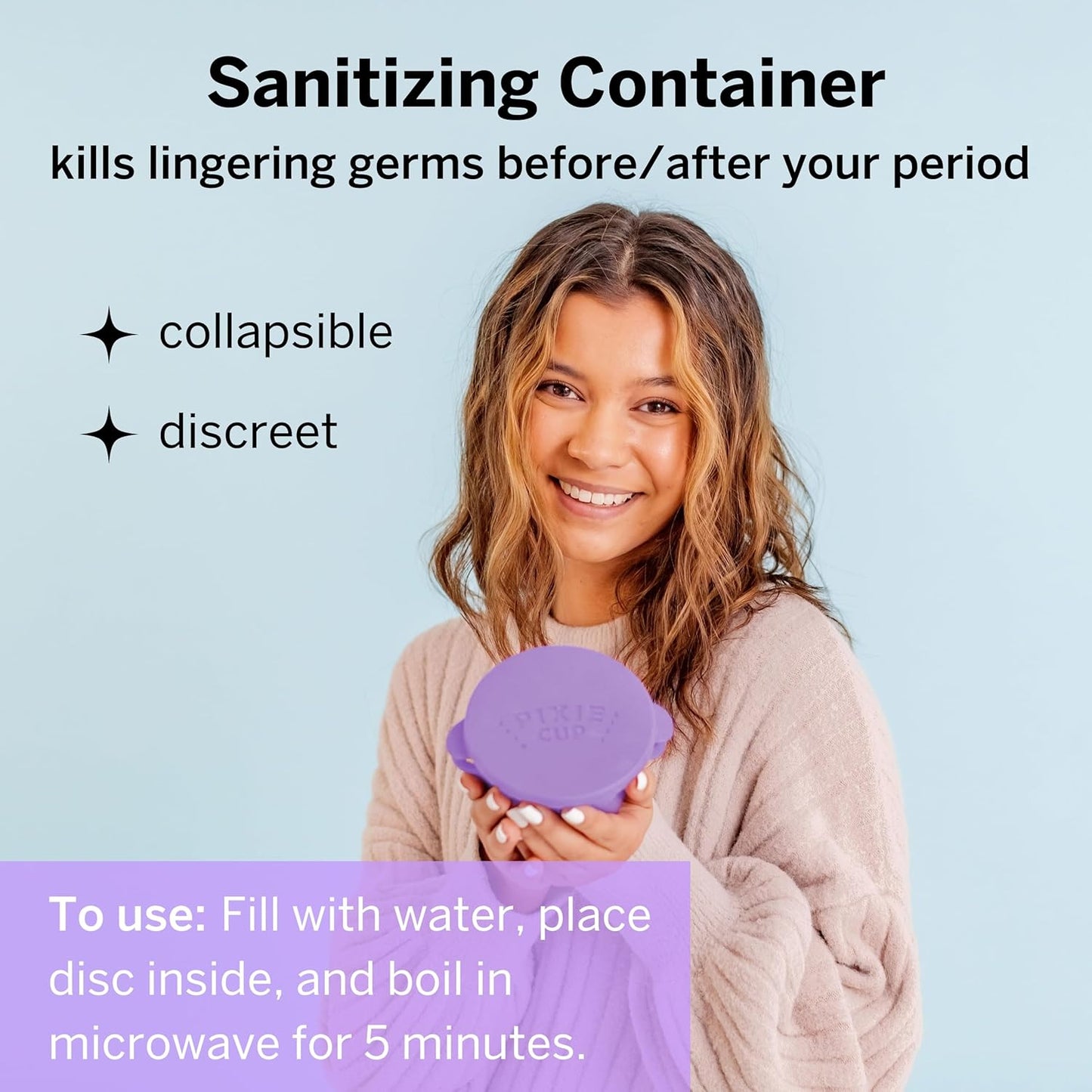Pixie Menstrual Cup & Disc Duo Kit - Ranked 1 for Most Comfortable Reusable Period Cup & Disc - Buy One We Give One - with Ebook Guide, Flushable Wipes, Lube, Feminine Wash, Carry Cup & Storage Bag