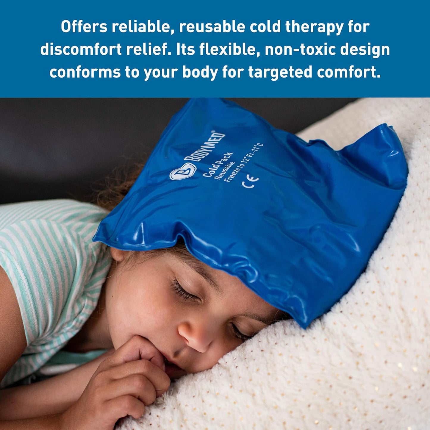 BodyMed Reusable Vinyl Ice Pack (2-Pack) for Knee, Arm, Elbow, Shoulder, Back - Professional Grade Cold Therapy for Injuries, Aches, Swelling, Bruises, Sprains - 14 in. x 12 in. (Standard)