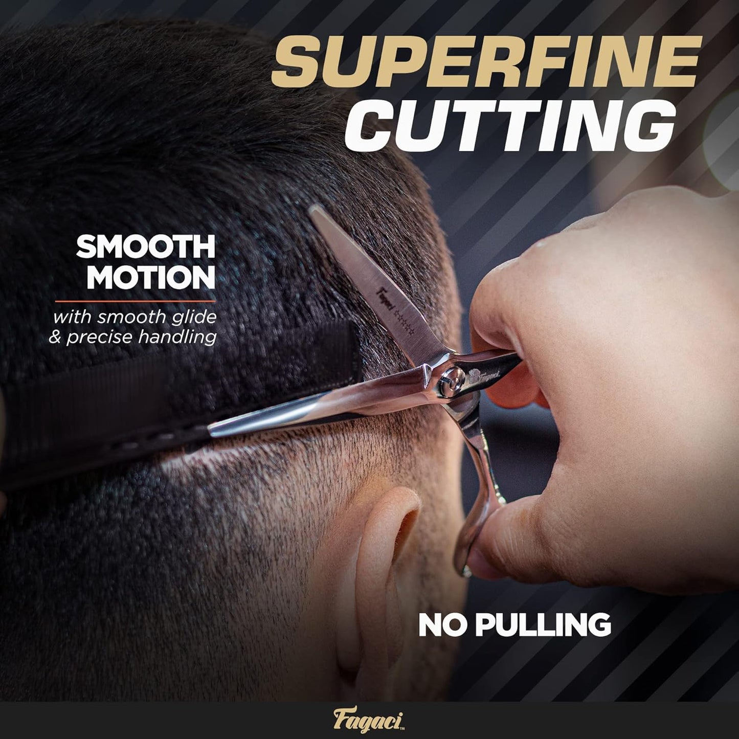 Fagaci Professional Hair Scissors 6' Razor Sharp Blades, Fine Cutting ATS314 Steel Hair Cutting Scissors