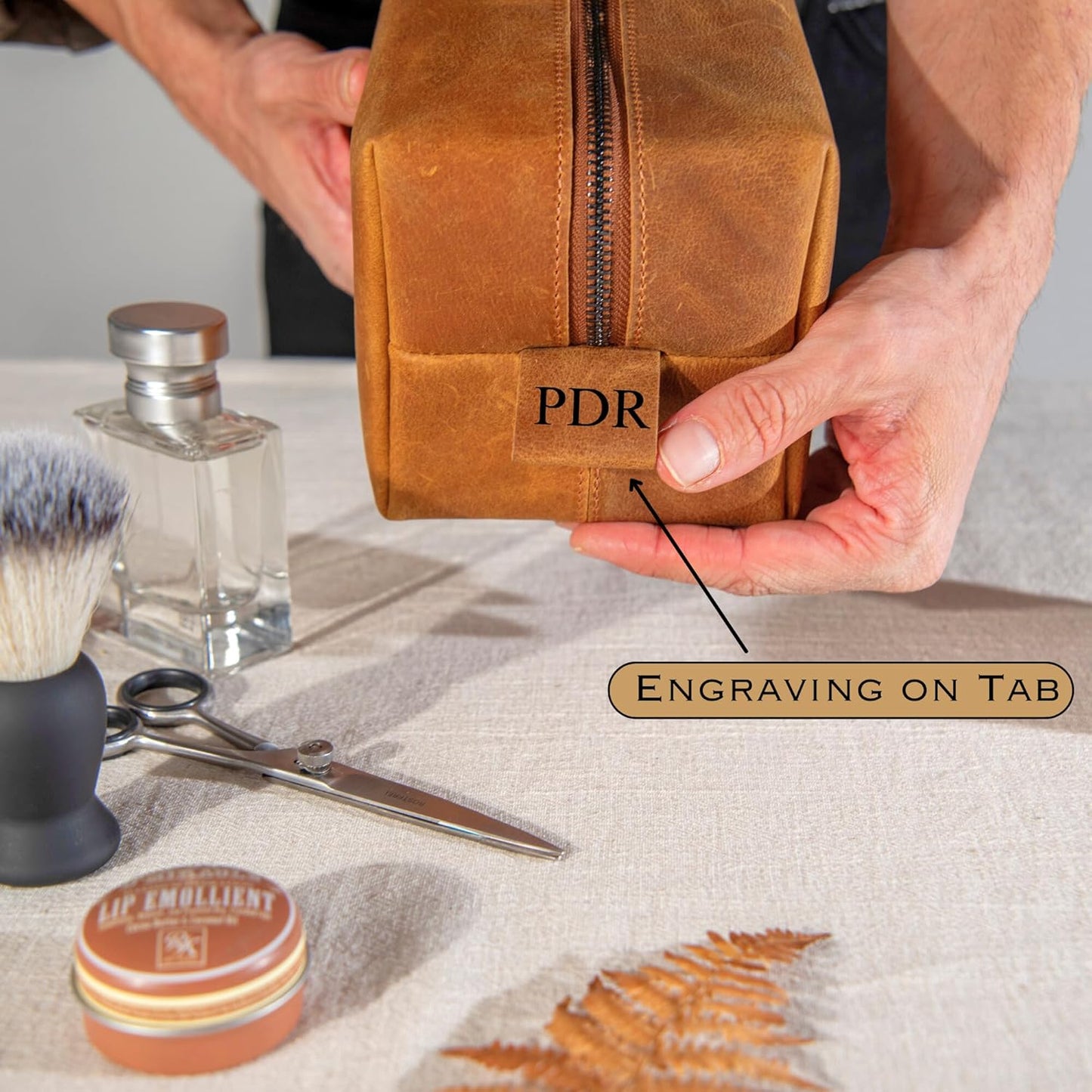 Personalized Hand Crafted Leather Toiletry Bag for Men, Shaving Bags, Travel Pouch, Engraved Monogrammed Leather Dopp Kit, Toiletries, Grandpa, Boyfriend, Groomsmen, Birthday, for Men