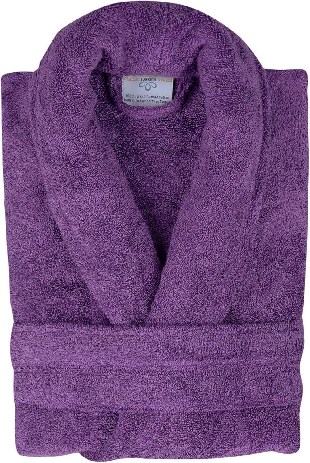 Classic Turkish Towels CTT Premium 100% Turkish Cotton Terry Cloth Bath Robe for Women & Men, Soft & Plush Long Unisex Robe