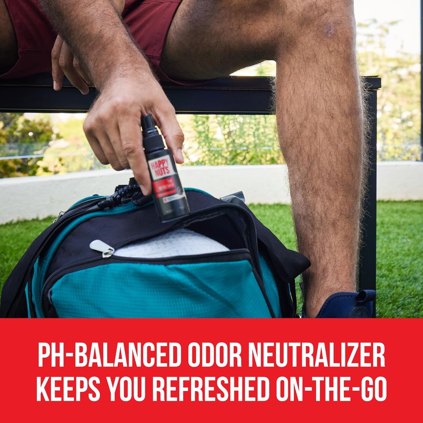 Happy Nuts The Refresher Men's Ball Deodorant Spray - Cooling, Toning, Deodorizing Body Spritz - Clean Ingredients, Ideal for Post-Trimming, Shaving & Cleansing - Groin Deodorant Spray (1 Pack)