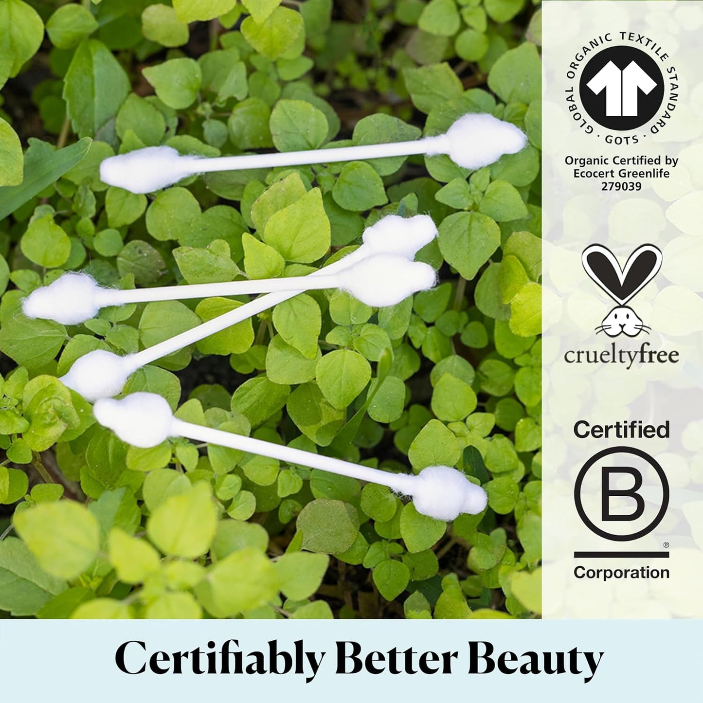 Sky Organics Organic Baby Cotton Swabs for Baby, 100% Pure Organic Cotton, GOTS Certified Organic Cotton, 60 Count