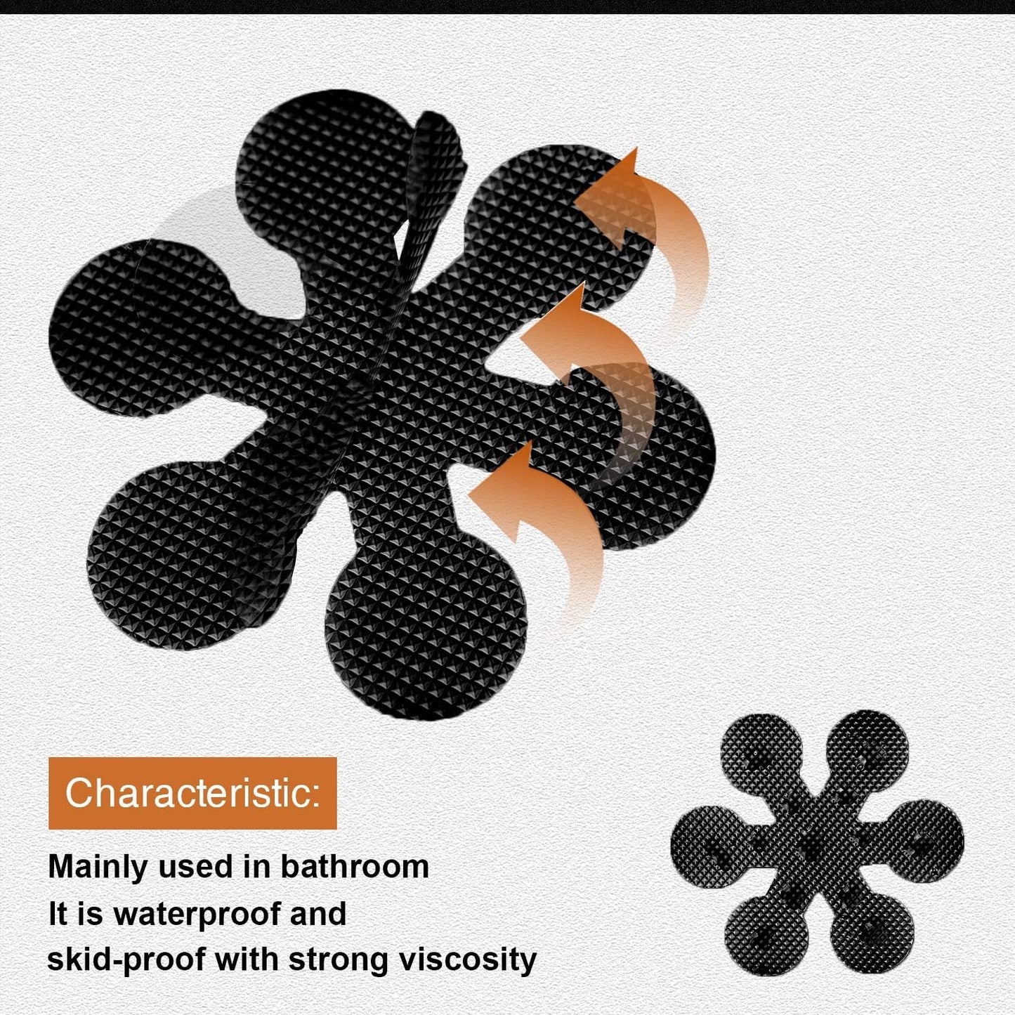 Bathtub Stickers Non-Slip, Safety Shower Treads Adhesive Appliques with Premium Scraper