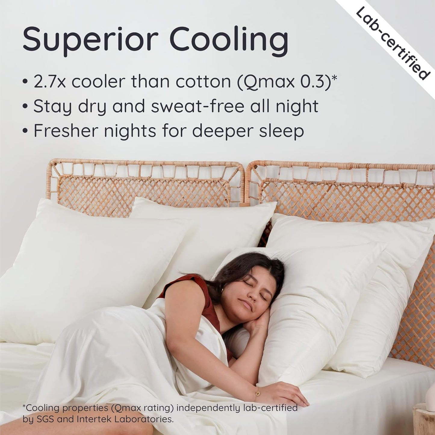 Bambaw 100% Viscose Derived from Bamboo Pillowcases King Size – Set of 2 King Size Cooling Pillow Cases for Ance with Envelope Closure, Breathable & Luxury Pillow Cases, Soft Pillow Cases (Ivory)