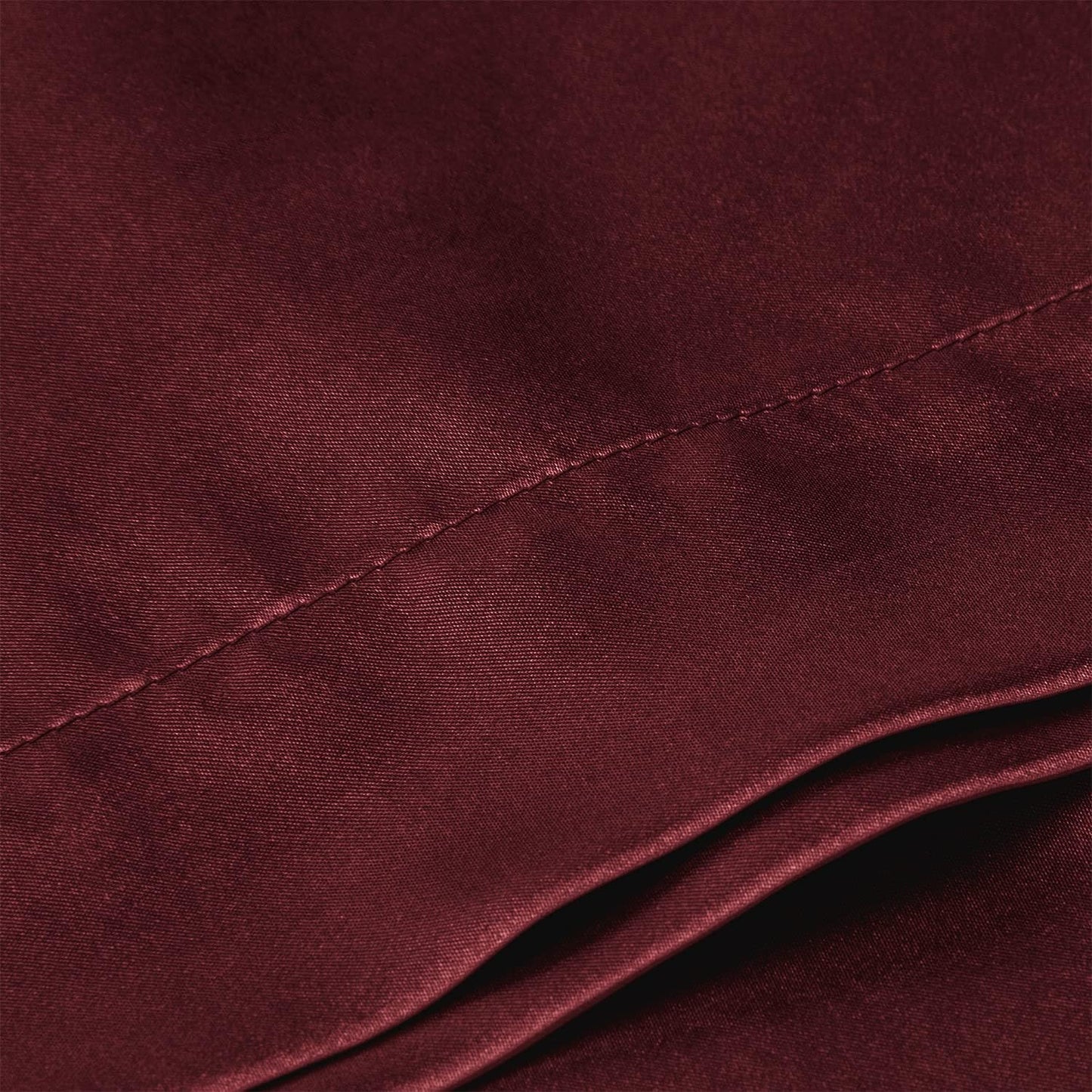 BEDELITE Satin Body Pillow Cover, Super Soft and Cooling Body Pillow Pillowcase for Hair and Skin, Breathable Silky Full Long Pillowcase Cover(20"x54", Burgundy)