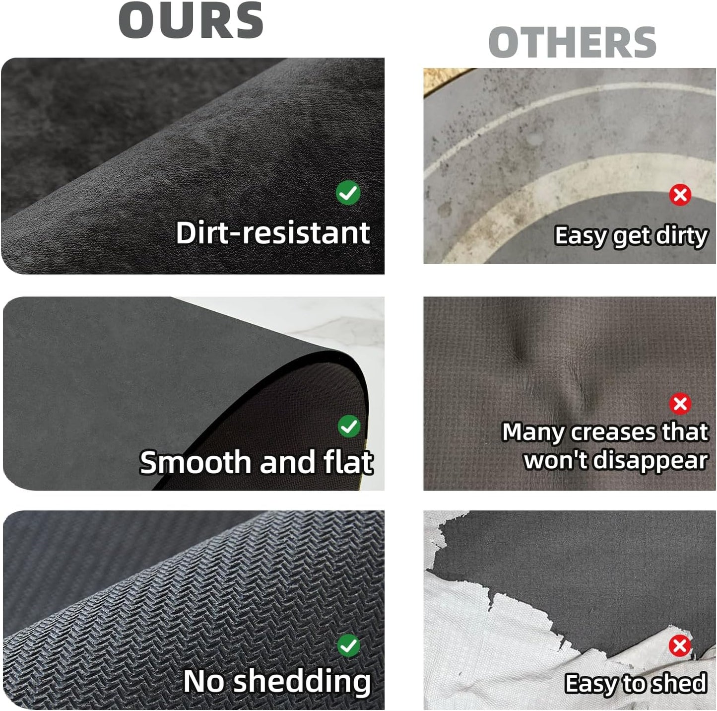 Black Bath Mat, Bathroom Rugs Non Slip Washable Thin Absorbent Quick Dry Bath Mat Fits Under Door Bathroom Floor Mat Perfect for Bath, Shower, or Sink 24"x48" Black