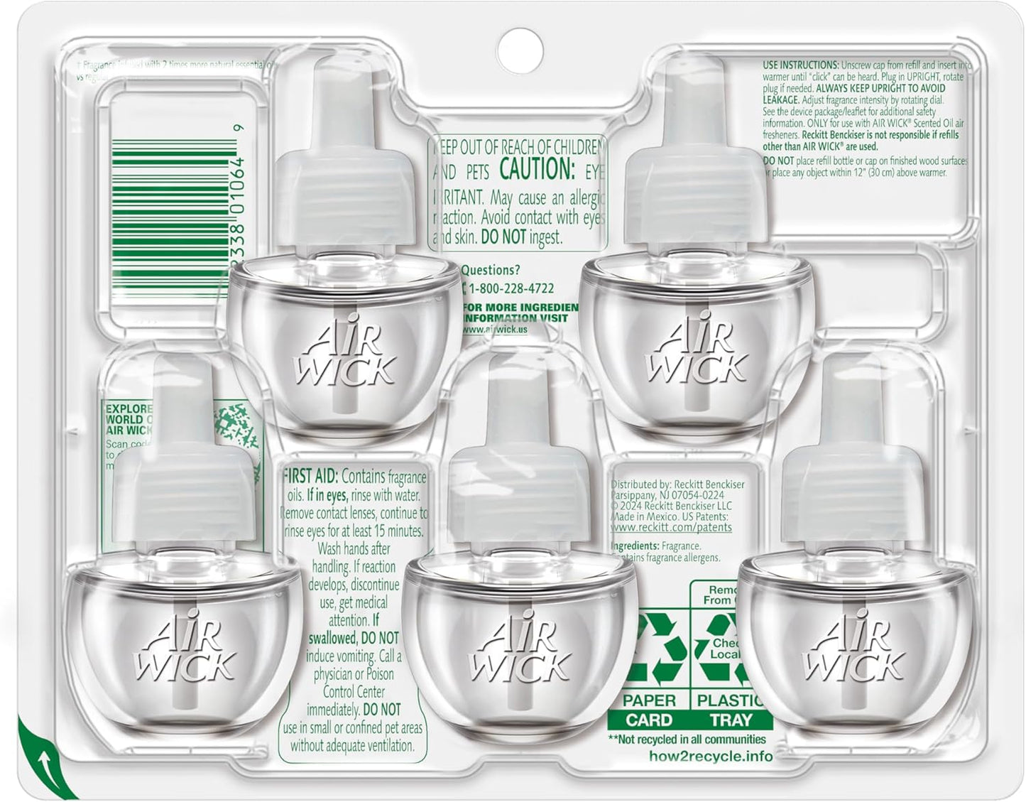 AIR WICK Scented Oil - Vibrant Refill Cotton & White Lotus 5 ct.