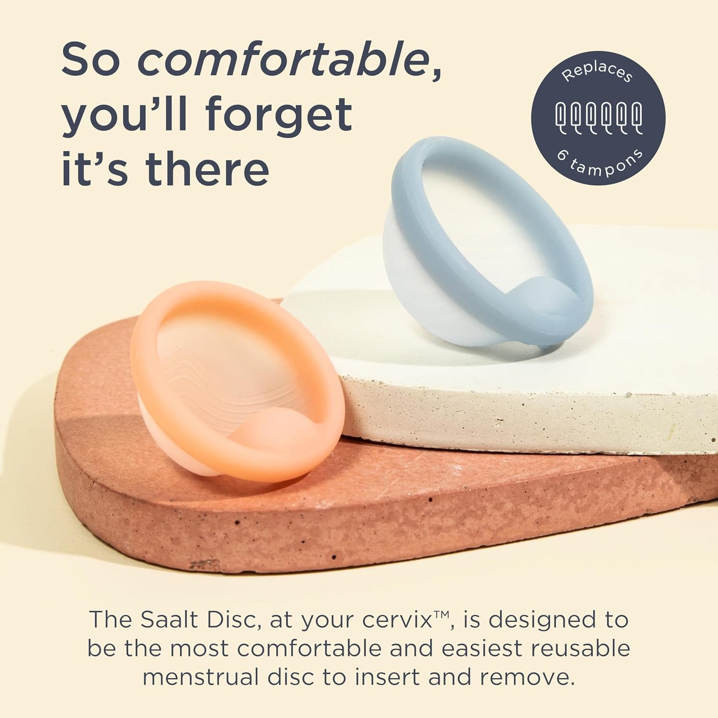 Saalt Menstrual Disc Duo – Reusable Period Disc for 12-Hour Protection – BPA & Latex Free – Easy Removal – Soft, Flexible, and Comfortable