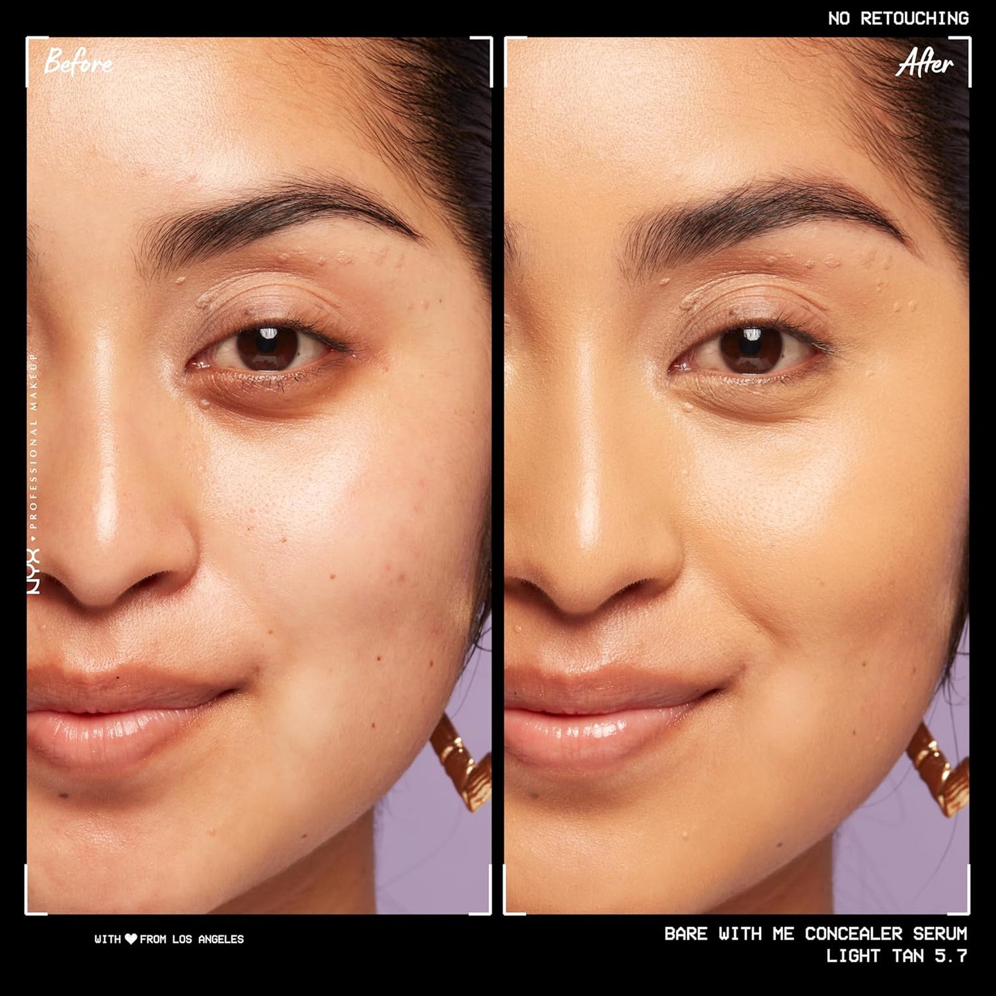 NYX PROFESSIONAL MAKEUP Bare With Me Concealer Serum, Up To 24Hr Hydration - Light Tan