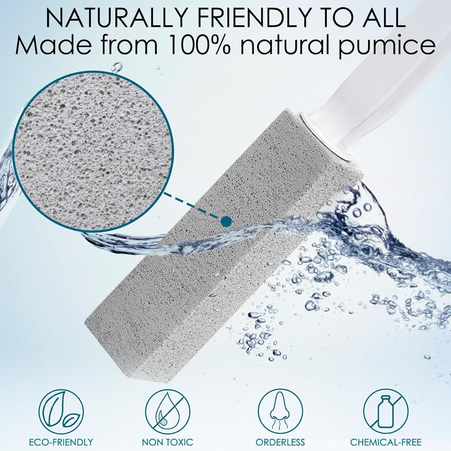 20 Pack Pumice Stone Toilet Bowl Cleaner Pumice Stone with Handle for Toilet Cleaning, Remove Limescale, Rust, Cleaning Supplies for Toilet, Pool, Bathroom, Sink