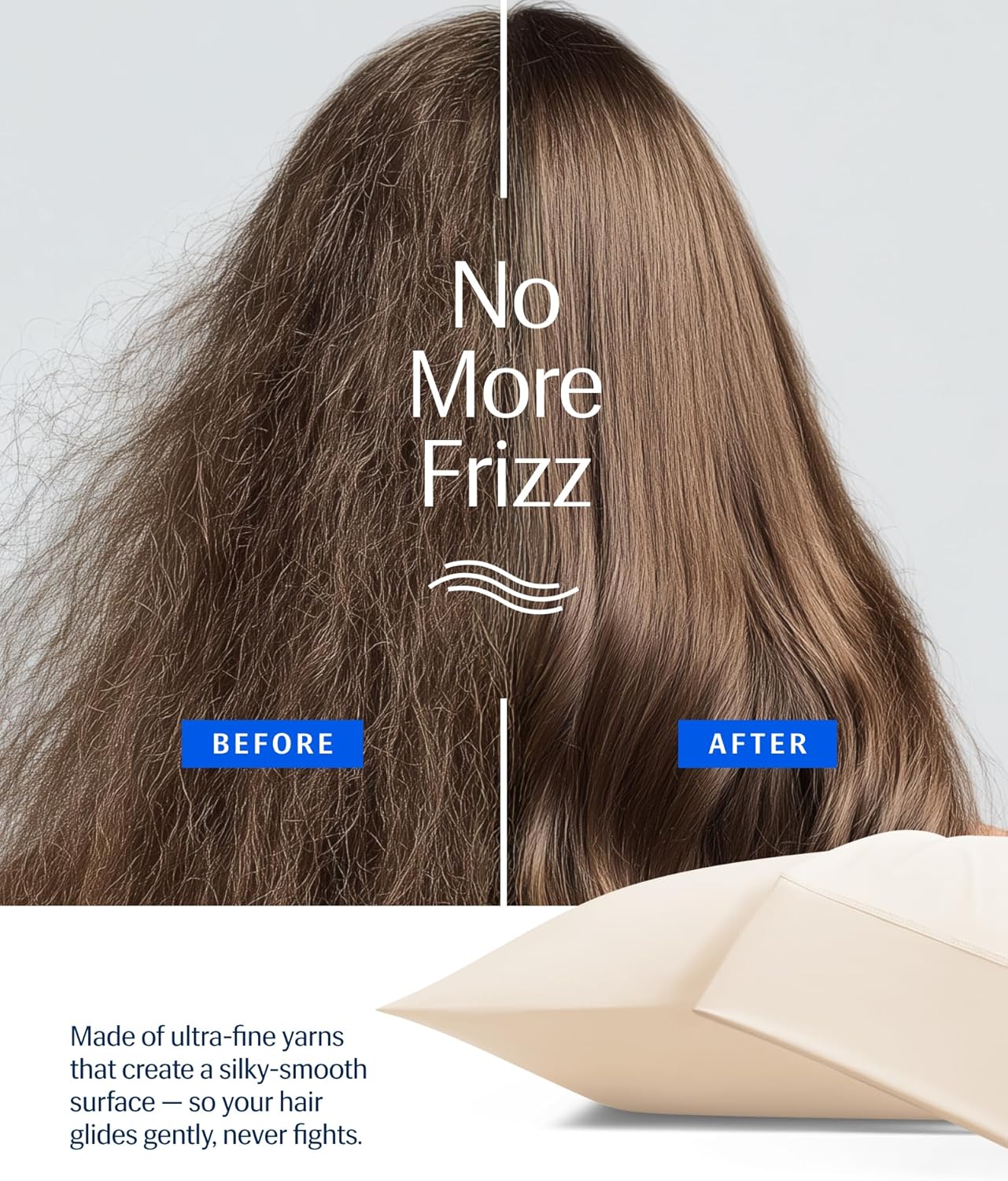 REST® Evercool®+ Cooling Pillowcases King - 2 Pillowcases for Sensitive Skin, Silver Infused Fabric for Hygienic Sleep, Silky Smooth for Curly Hair, High Elastic for Snug Fit (19x35 inches)