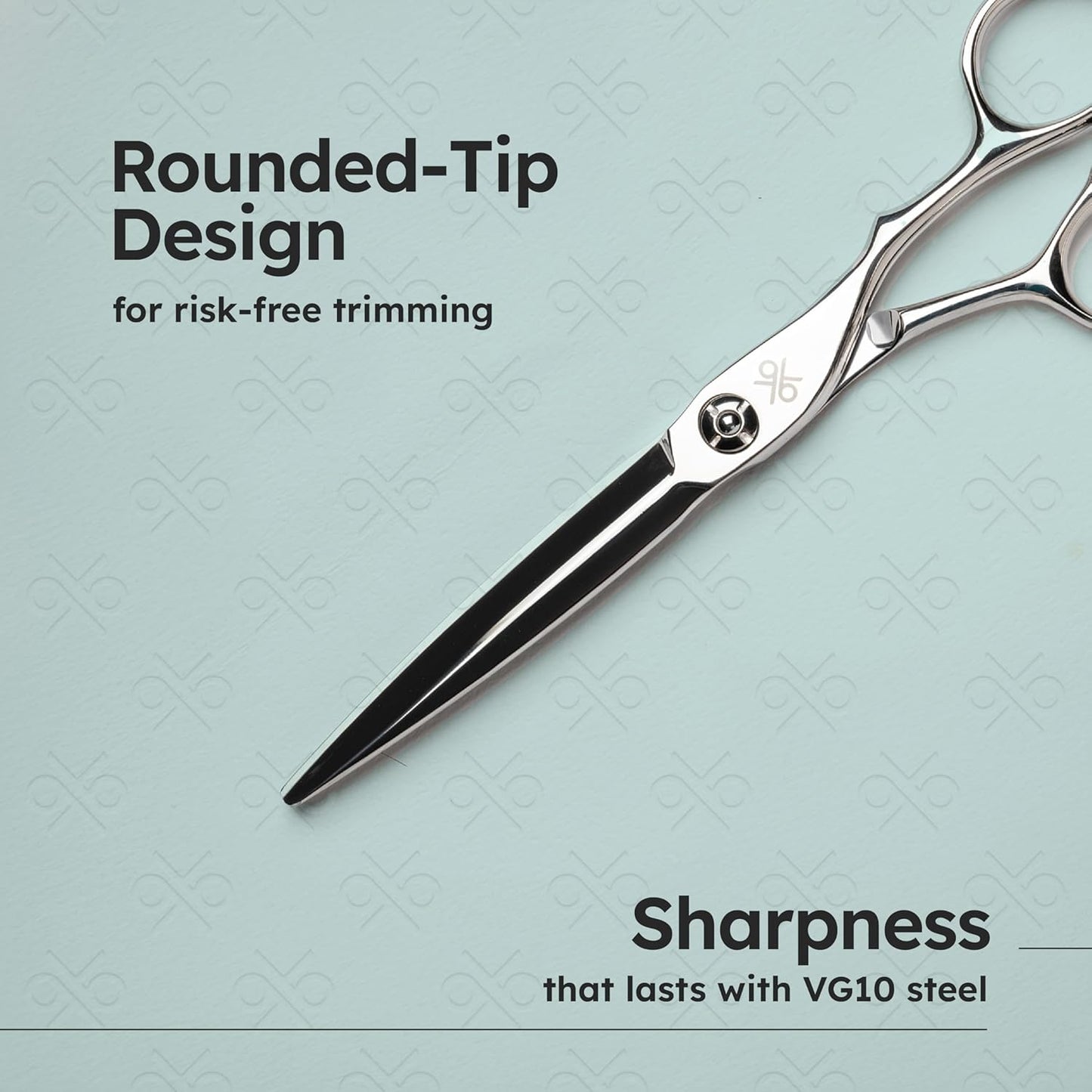 6.3" Hair Scissors – Special Blade Angle, Ideal for both Straight Cutting and Slide Cutting, Baber Shears Made with Premium VG10 Steel, Lightweight, Razor-Sharp, Ergonomic Handle for Comfort