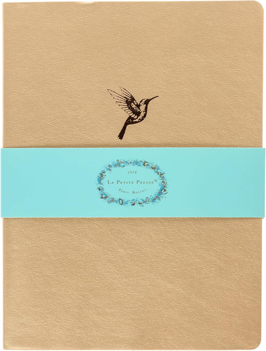 Graphique Hummingbird Vegan Leather Journal, Diary Notebook for Writing, 192 Lined Pages, La Petite Press Collection, 6” x 8”