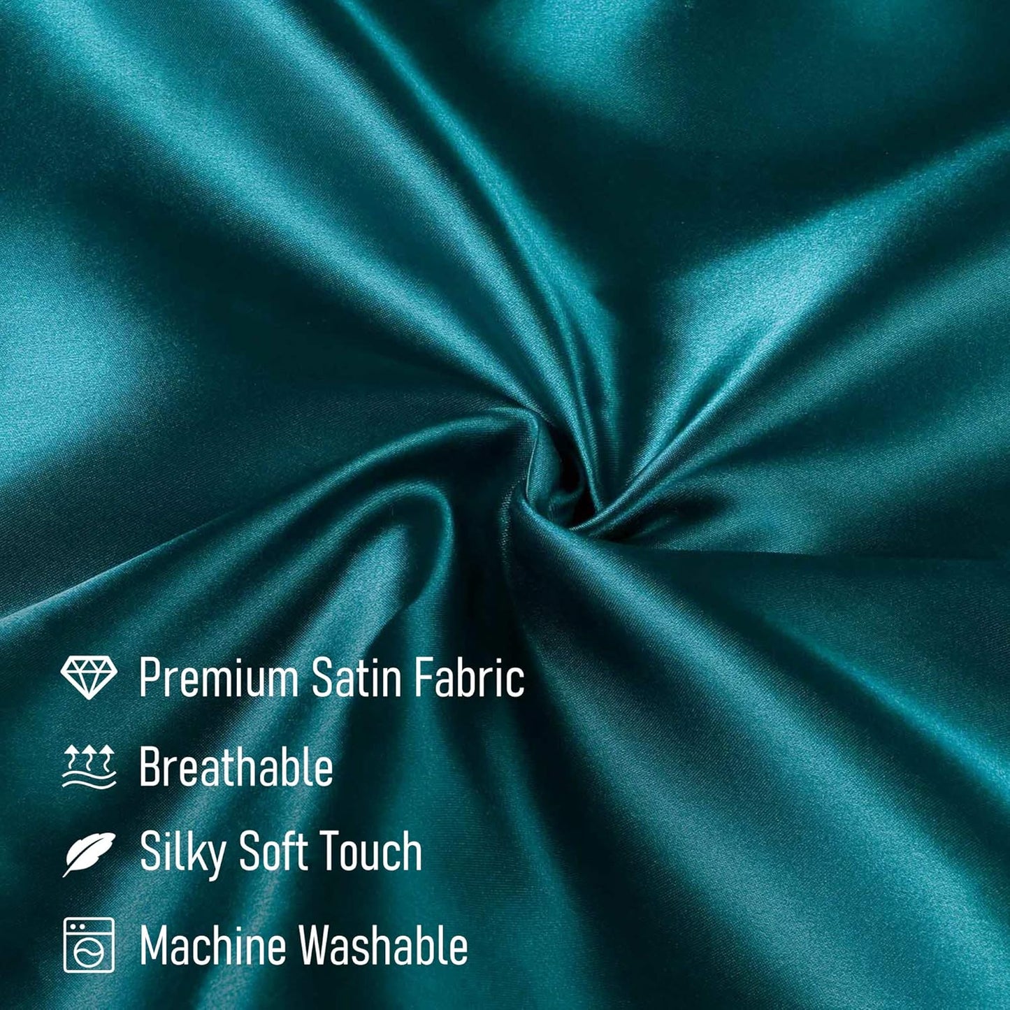 Tyfitb Satin Pillowcase for Hair & Skin Care -Silk-Like Cooling 2 Pack Hypoallergenic Pillow Cases with Envelope Closure, Wrinkle & Frizz-Free Standard Size 20x26 - Gifts for Women/Men