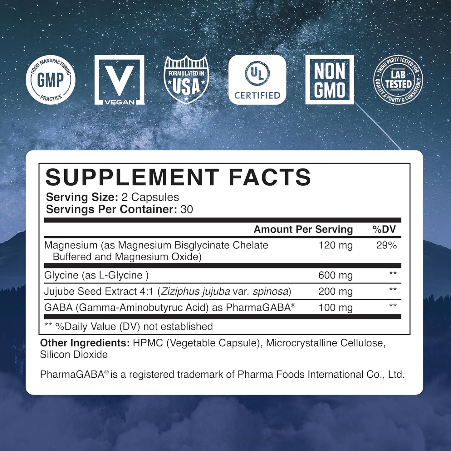 Natural Sleep Aid for Adults Minding Down Sleep Support Supplement Max Strength Deep Sleep Supplement Without Melatonin to Calm & Restore The Sleeping Cycle + Magnesium, GABA 60ct