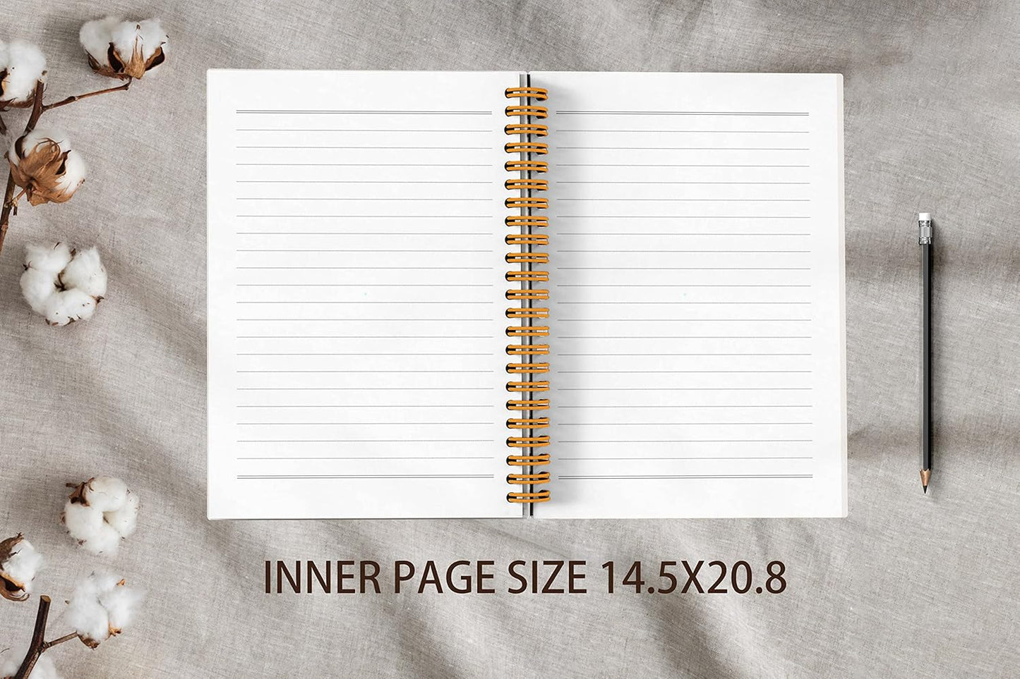 VNWEK Abstract Boho Desert Sun Cactus Landscape Spiral Notebook Journal 5.5×8.3 Inch,Boho Mid-Century Modern Art Lined Hardcover Spiral Notebook for Work Notes Journaling, Gifts for Women Girls