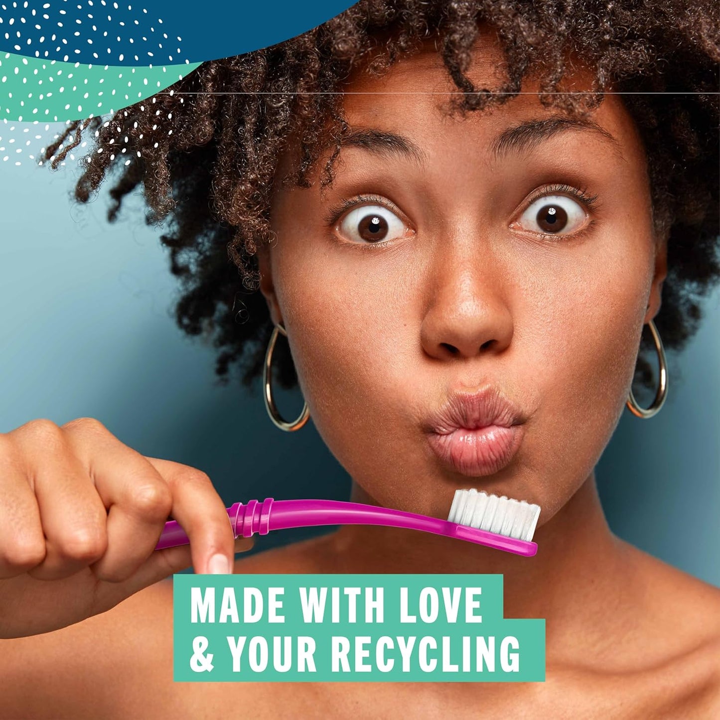 Preserve Eco Friendly Adult Toothbrushes, Made in The USA from Recycled Plastic, Lightweight Paper Packaging, Medium Bristles, Colors Vary, 3 Count