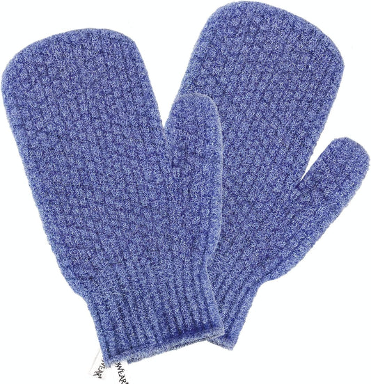 Evridwear Shower Exfoliating Mitts, Deep Cleanse Bathing Scrub Gloves Self Tan Scrubber Mitten Dead Skin Remover for Men and Women,1 Pair Heavy
