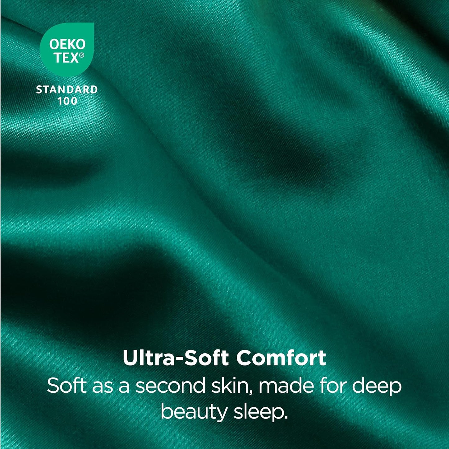 Bedsure King Size Satin Pillowcase Set of 2 - Dark Green Christmas Pillow Cases for Hair and Skin with Envelope Closure, Similar to Silk Pillow Cases, Gifts for Women, 20x36 Inches, 2pcs