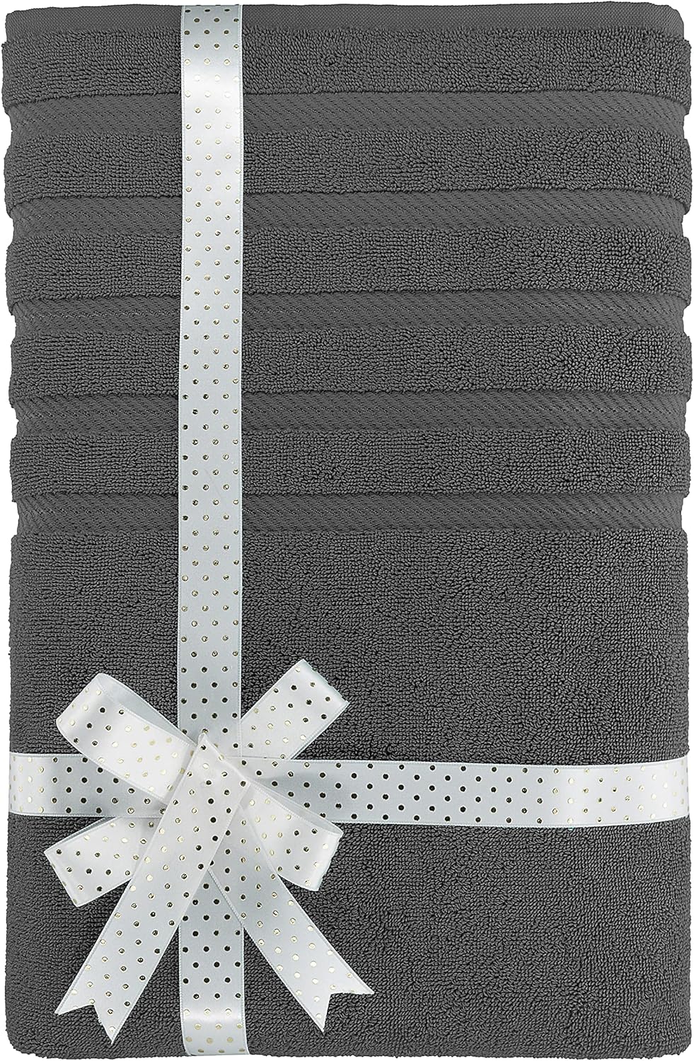 American Soft Linen 35x70 Jumbo Large Bath Towels, 600 GSM 100% Cotton Turkish Bath Sheet, Oversized Luxury Bath Towels for Bathroom Beach and Pool, Dark Gray