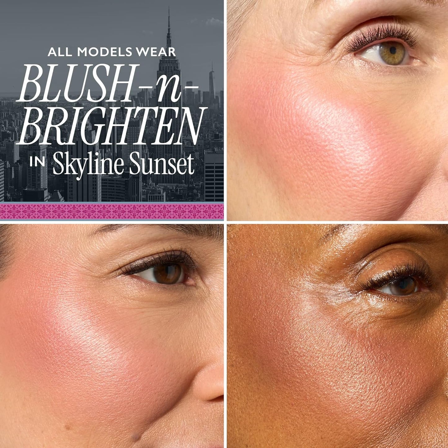 LAURA GELLER NEW YORK Limited-Edition Baked Blush-n-Brighten Marbleized Blush Boxed Set | New Skyline Sunset Pink Shade