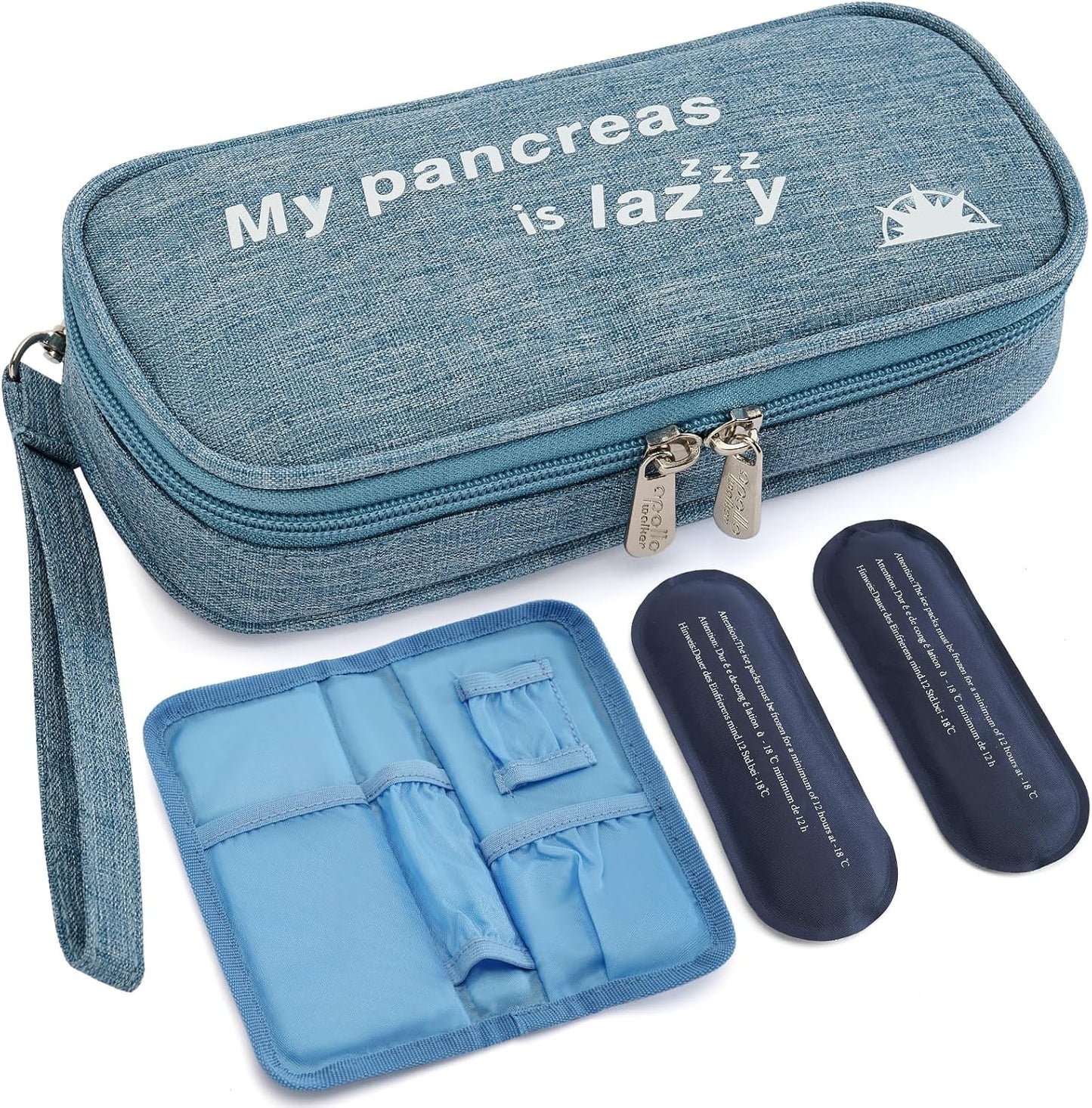 apollo walker Insulin Cooler Travel Case Diabetic Medication Cooler with Ice Packs and Insulation Liner Insulin Cooler Travel case TSA Approved